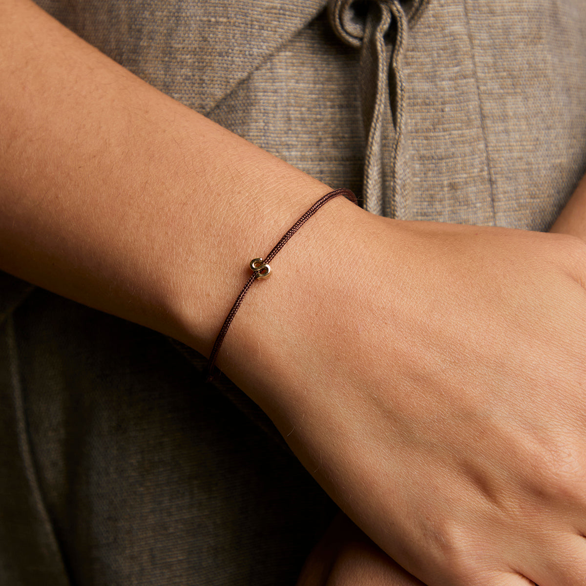 S Initial Click Charm in Solid Gold-Astrid & Miyu