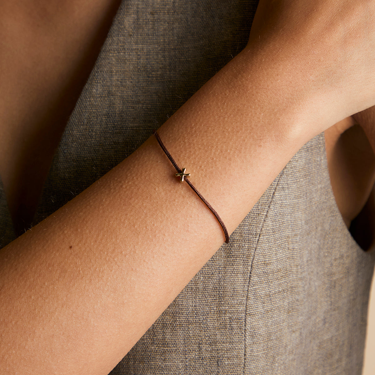 X Initial Click Charm in Solid Gold-Astrid & Miyu