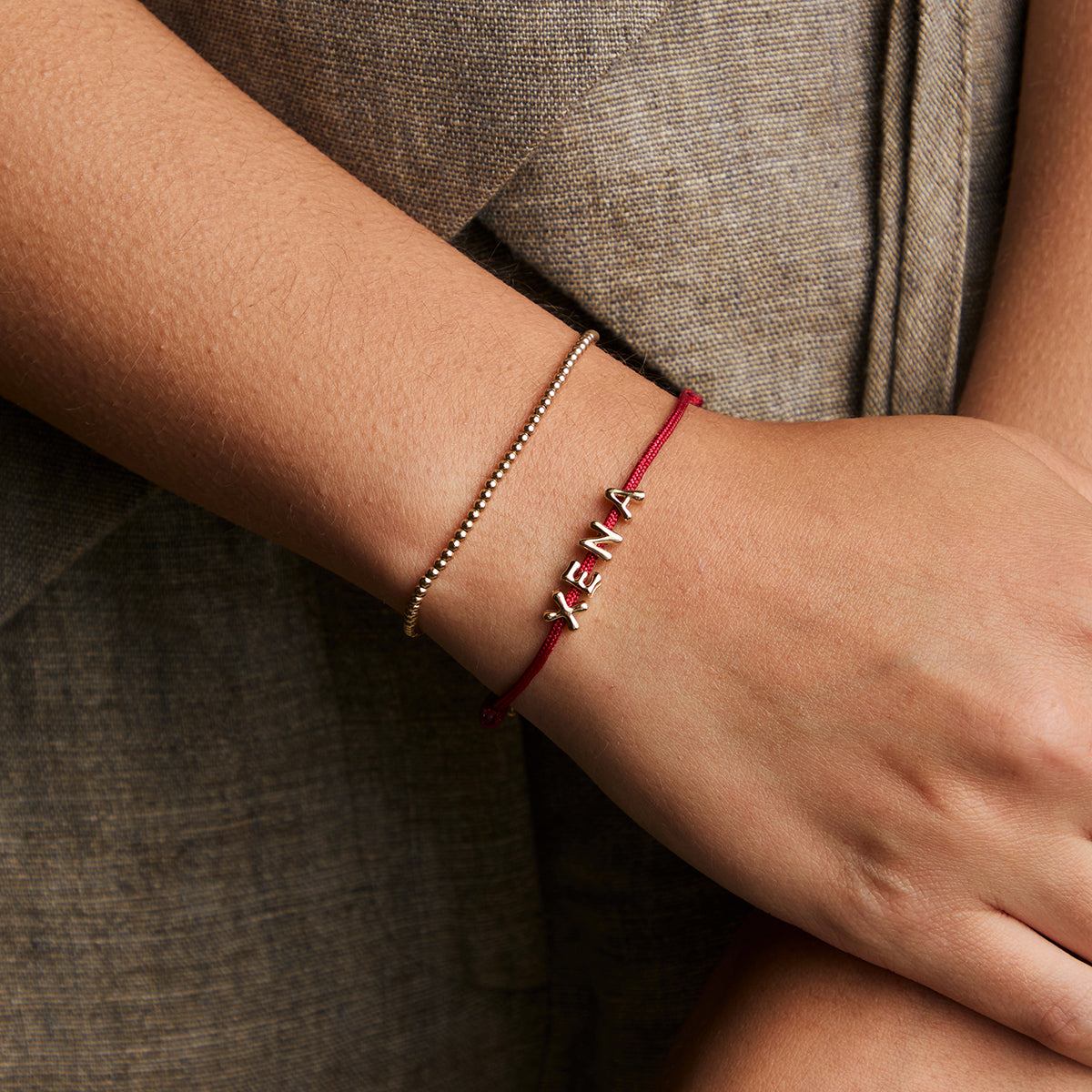 X Initial Click Charm in Solid Gold-Astrid & Miyu