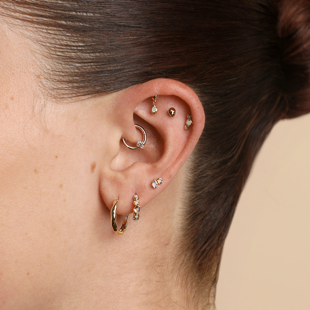 Molten Hoops in Solid Gold-Astrid & Miyu