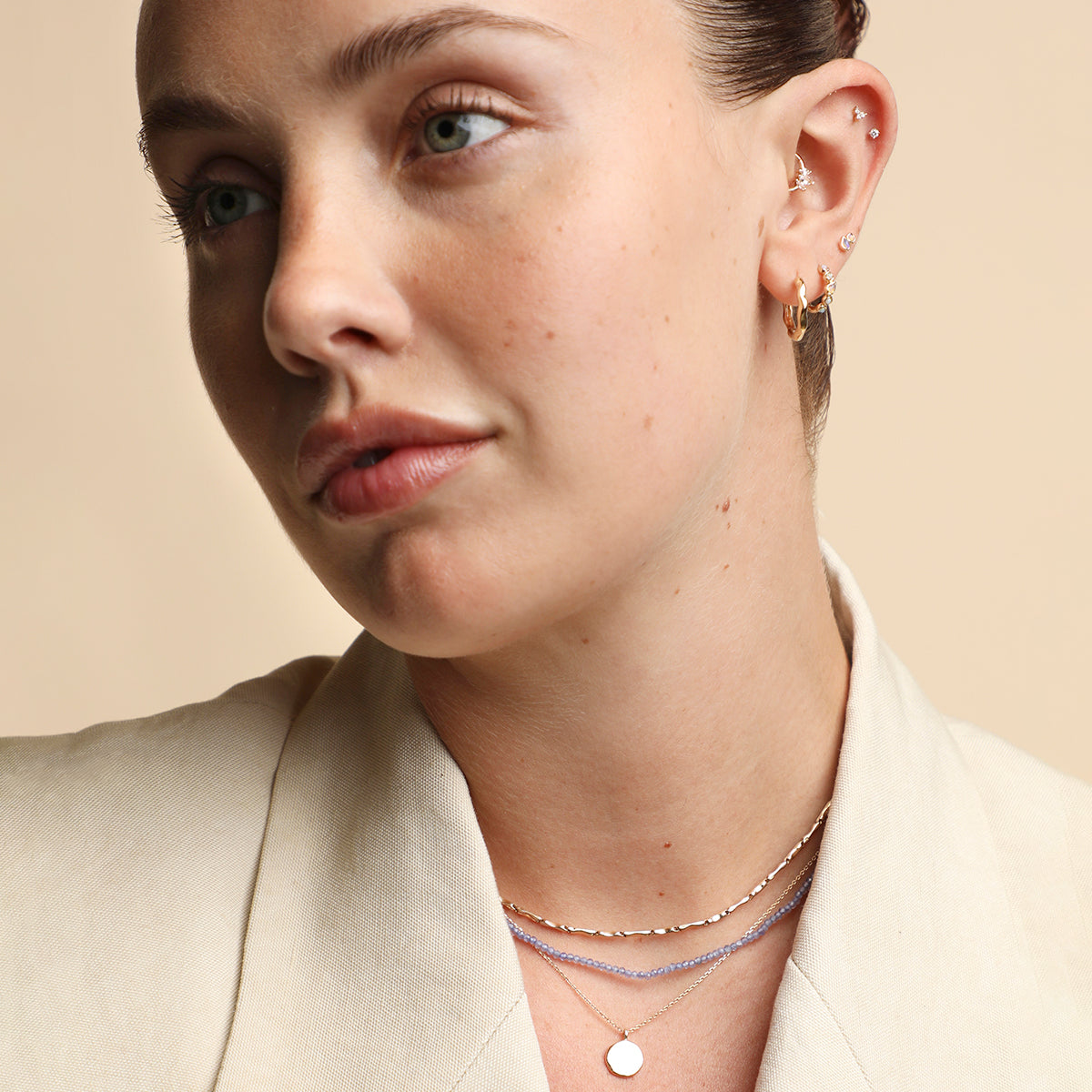 Molten Hoops in Solid Gold-Astrid & Miyu