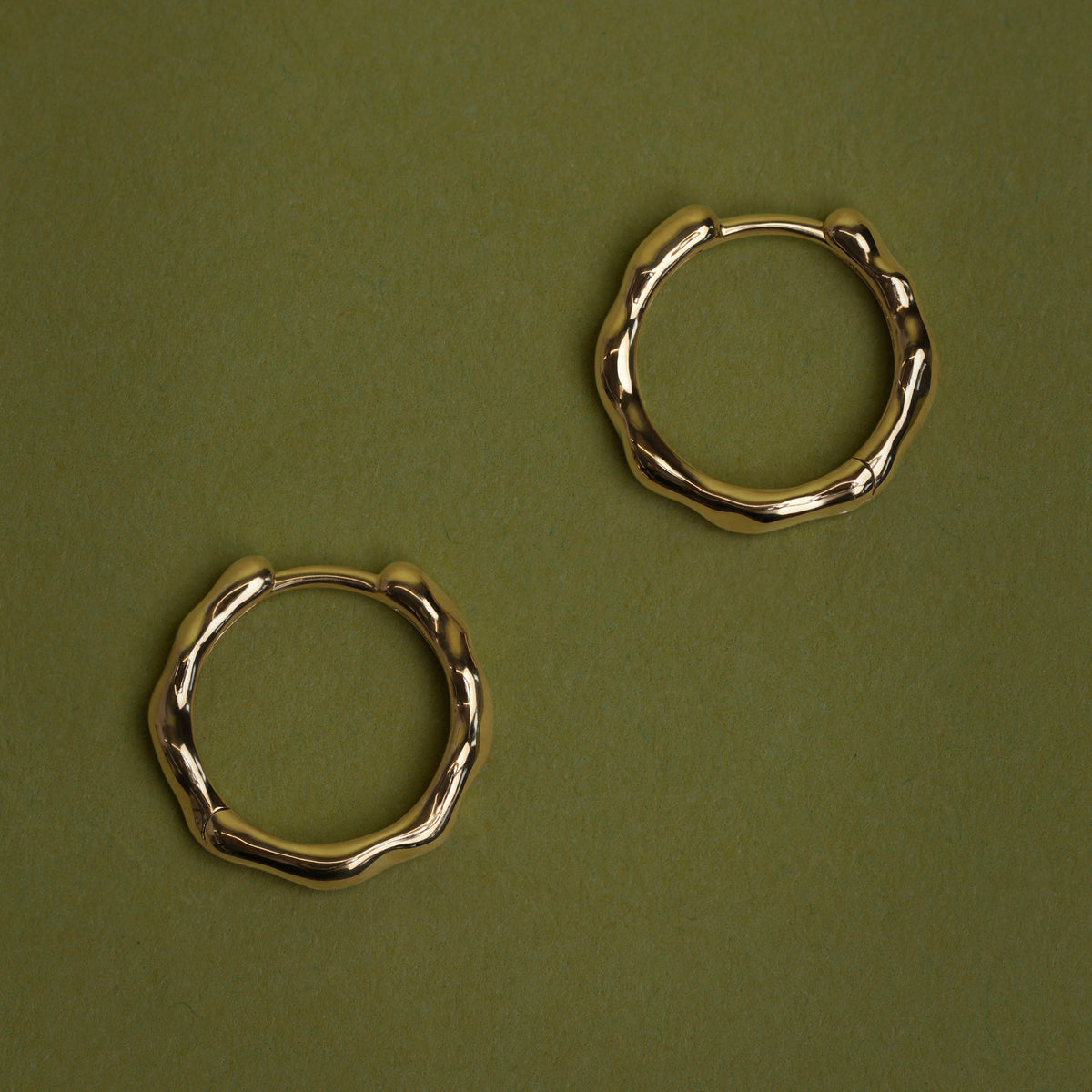 Molten Hoops in Solid Gold-Astrid & Miyu