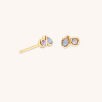 Opal Duo Studs in Solid Gold-Astrid & Miyu