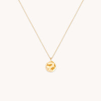 Molten Coin Pendant in Solid Gold-Astrid & Miyu