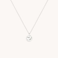 Molten Coin Pendant in Solid White Gold-Astrid & Miyu