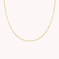 Molten Bar Chain Necklace in Solid Gold-Astrid & Miyu
