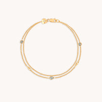 Opal Charm Double Bracelet in Gold-Astrid & Miyu