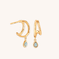 Illusion Opal Charm Huggies in Gold-Astrid & Miyu