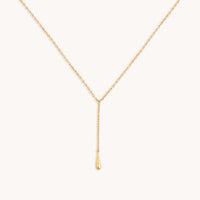 Molten Charm Lariat Necklace in Gold-Astrid & Miyu