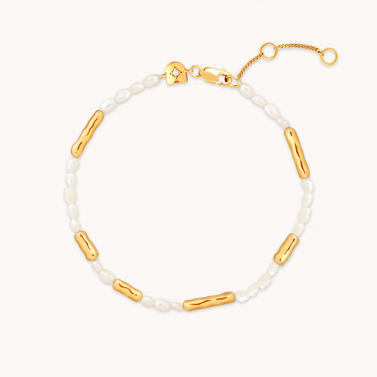 Molten Pearl Bracelet in Gold-Astrid & Miyu
