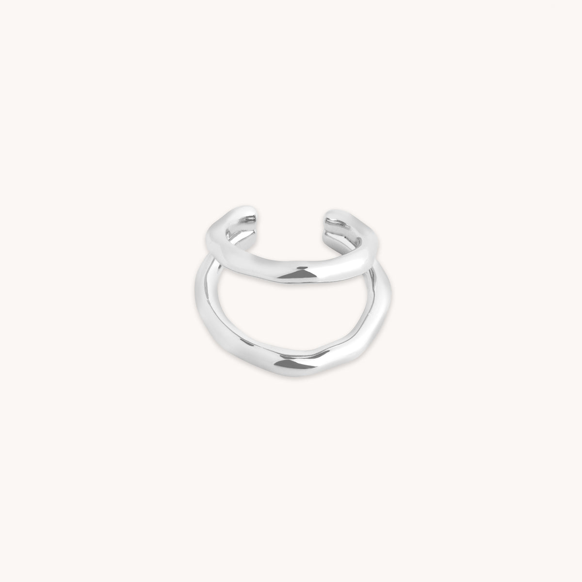 Molten Illusion Ear Cuff in Silver-Astrid & Miyu
