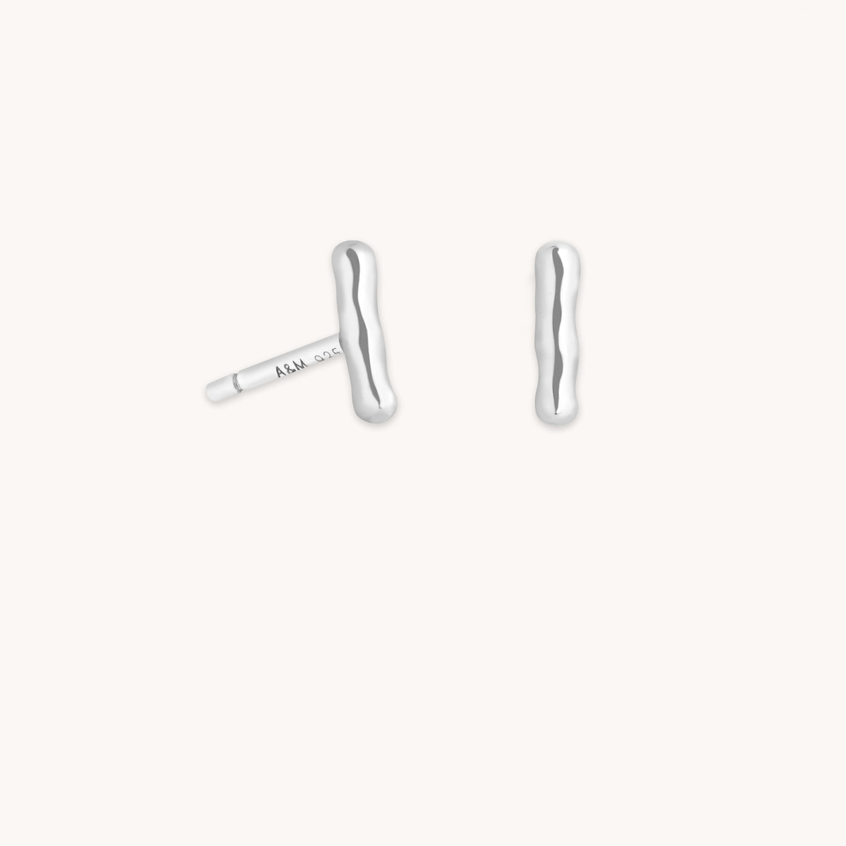 Molten Bar Studs in Silver-Astrid & Miyu