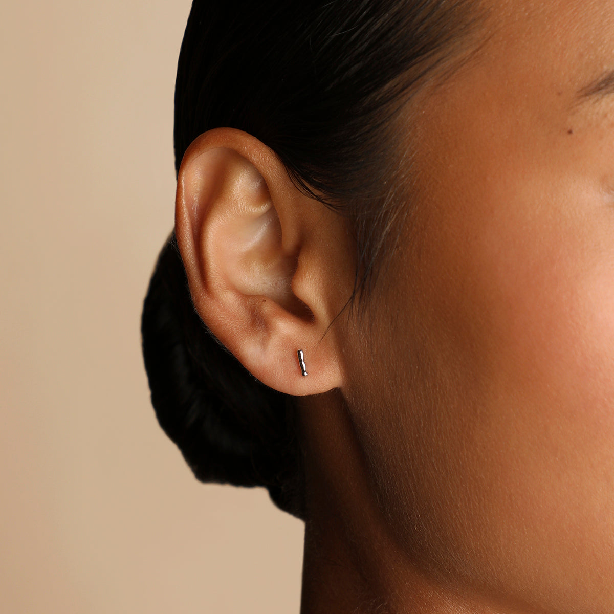 Molten Bar Studs in Silver-Astrid & Miyu