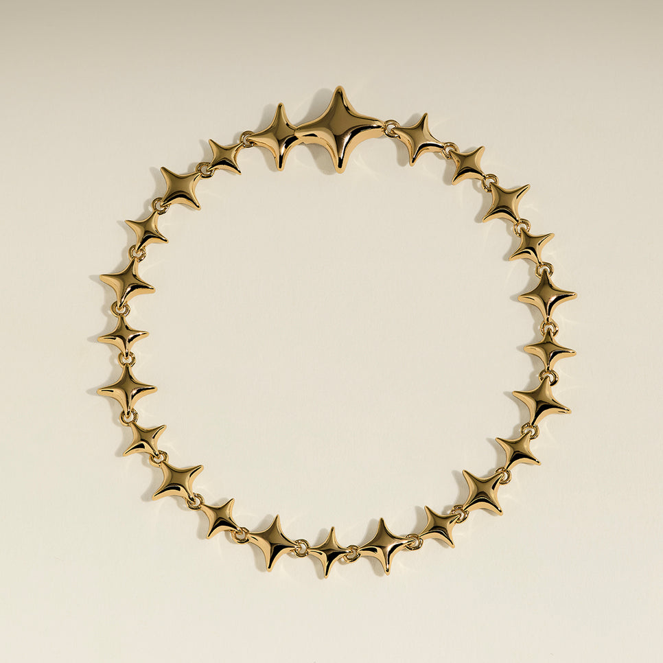 Cosmic Star Chain Bracelet in Gold-Astrid & Miyu