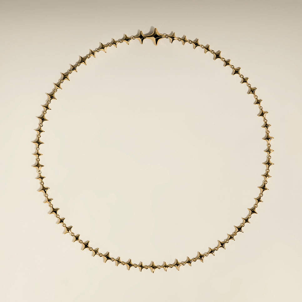 Cosmic Star Chain Necklace in Gold-Astrid & Miyu