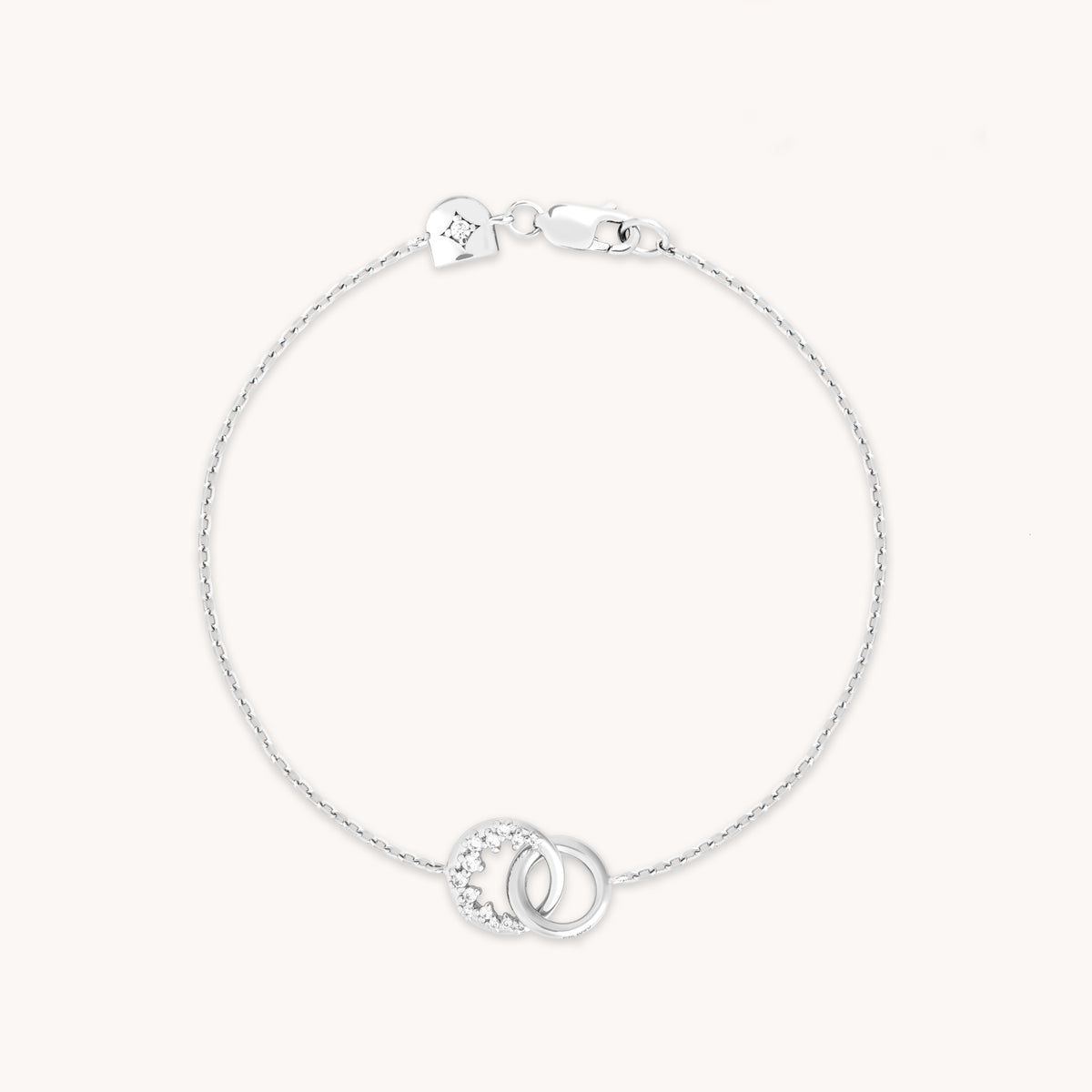 Orbit Crystal Pendant Bracelet in Silver-Astrid & Miyu