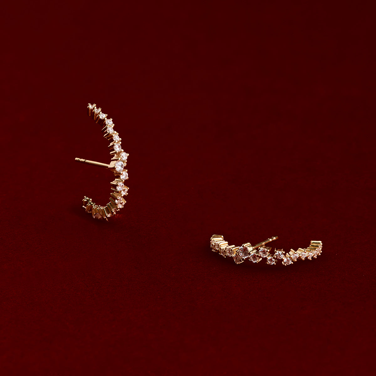 Orbit Crystal Studs in Gold-Astrid & Miyu