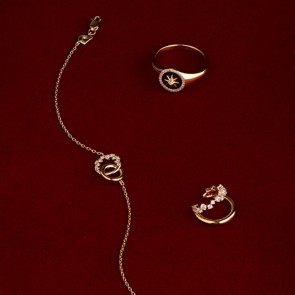 Illusion Spiral Ear Cuff in Gold-Astrid & Miyu