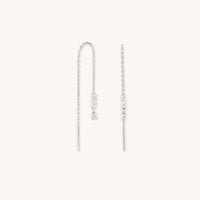 Crystal Thread Through Earrings in Silver-Astrid & Miyu