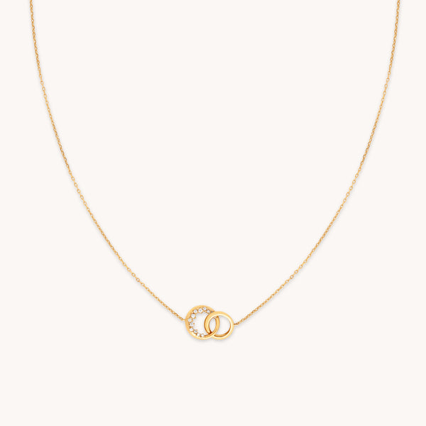 Orbit Crystal Pendant Necklace in Gold-Astrid & Miyu