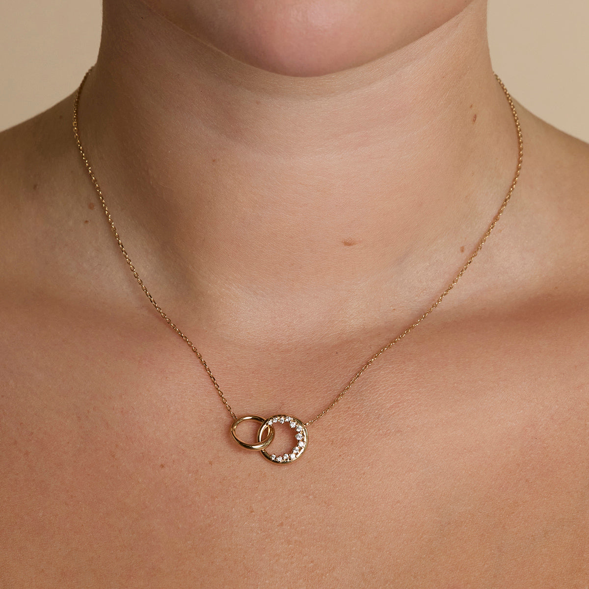 Orbit Crystal Pendant Necklace in Gold-Astrid & Miyu
