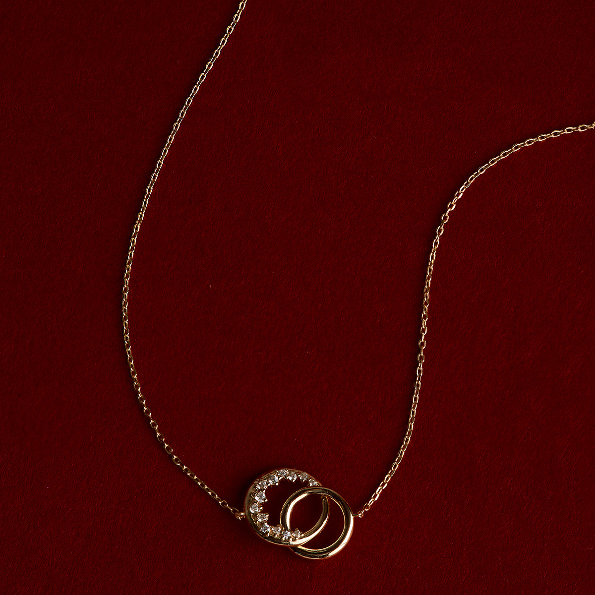 Orbit Crystal Pendant Necklace in Gold-Astrid & Miyu