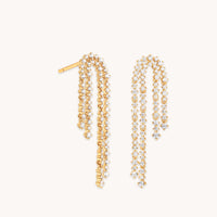 Crystal Scatter Drop Studs in Gold-Astrid & Miyu