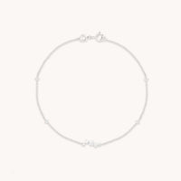 Diamond Cluster Bracelet in Solid White Gold-Astrid & Miyu