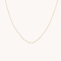 Diamond Cluster Molten Necklace in Solid Gold-Astrid & Miyu