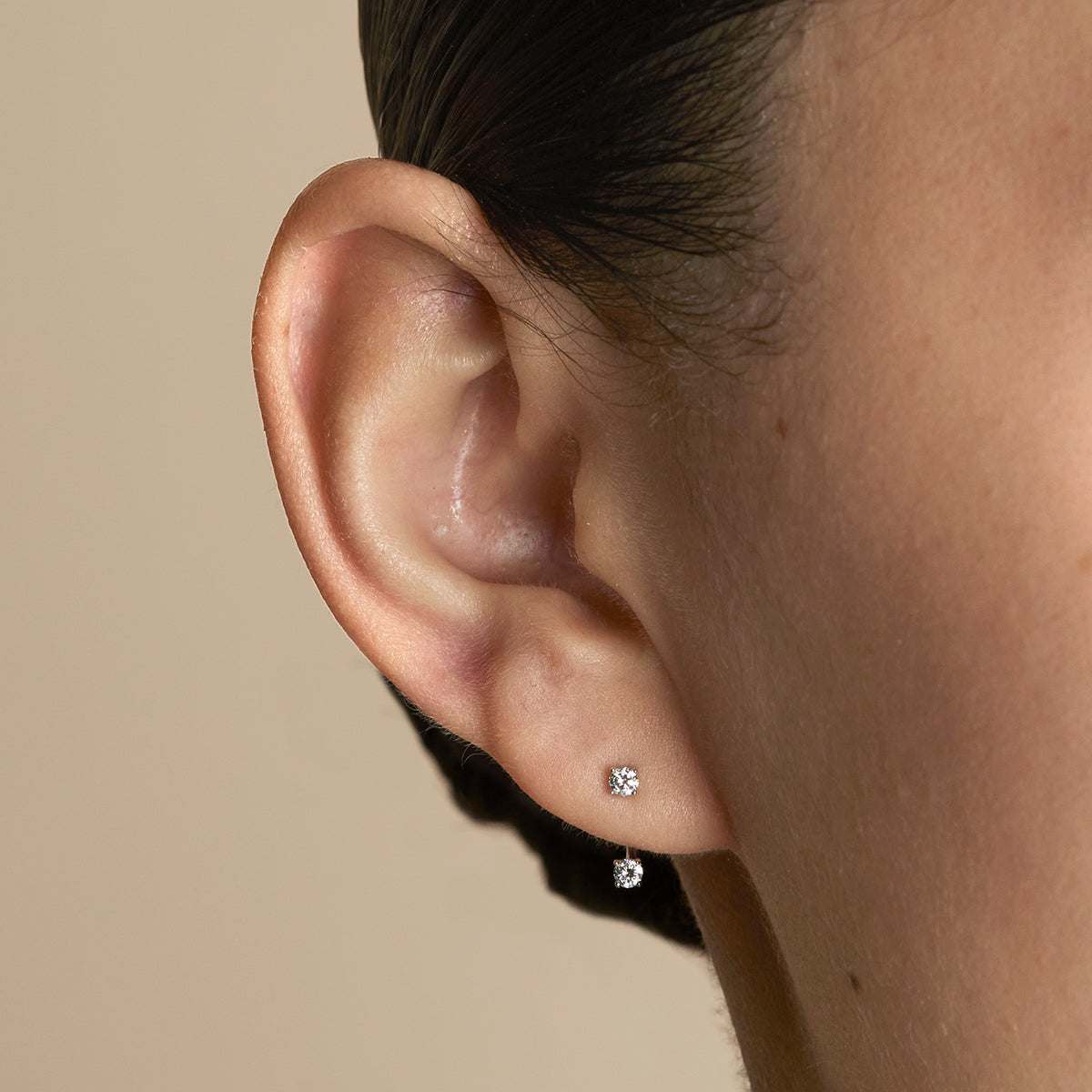 Diamond Ear Jacket in Solid White Gold-Astrid & Miyu