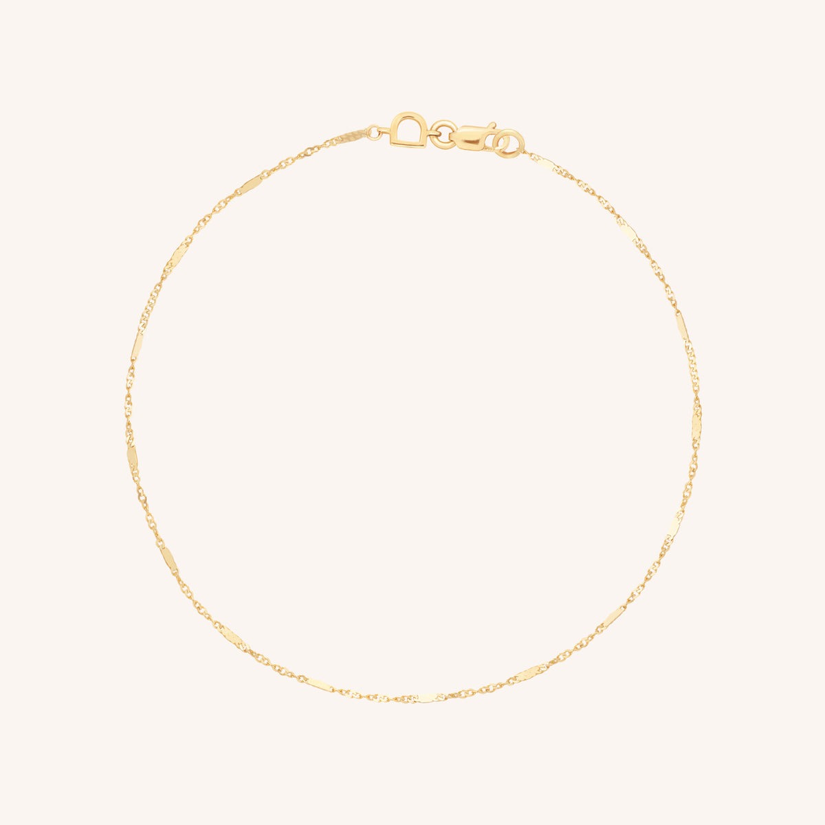 Astrid Story Chain Anklet in Solid Gold-Astrid & Miyu