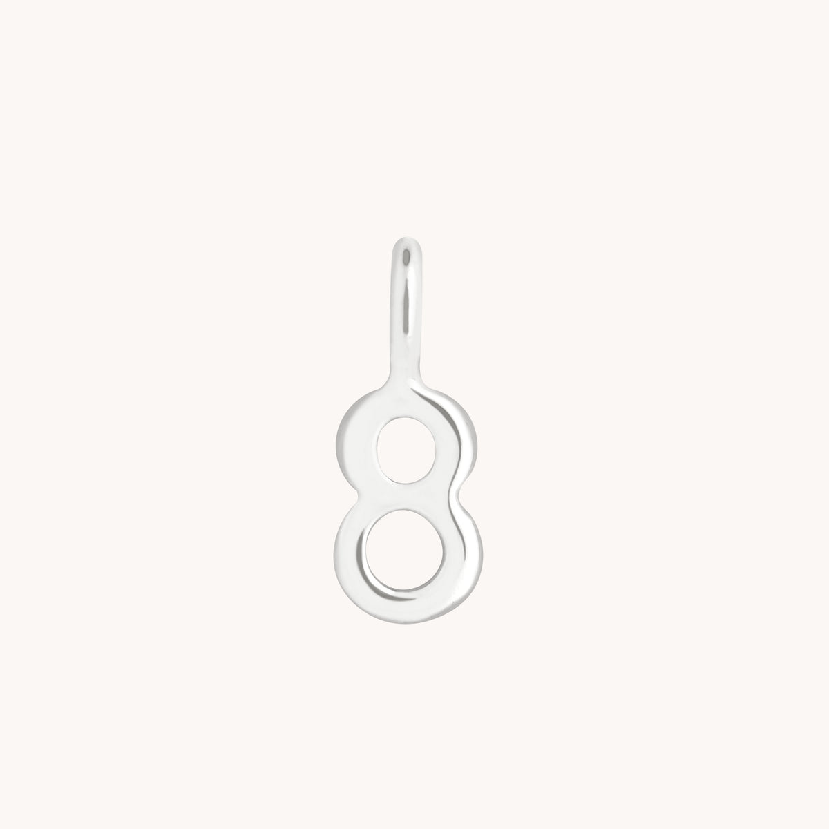 Number Charms - 8 Charm 9k White Gold - Welding Charm - Astrid & Miyu