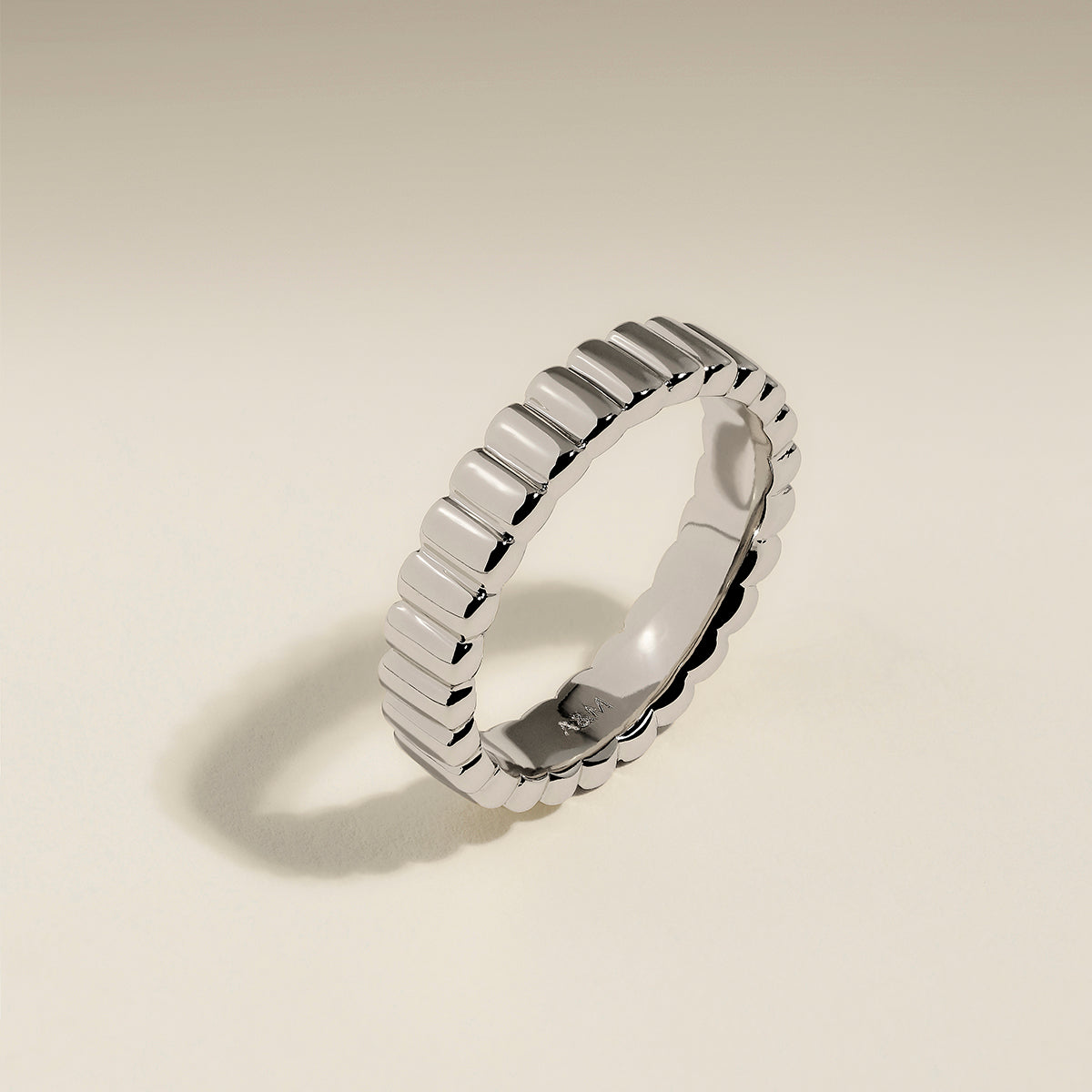 Ridged Ring in Silver-Astrid & Miyu