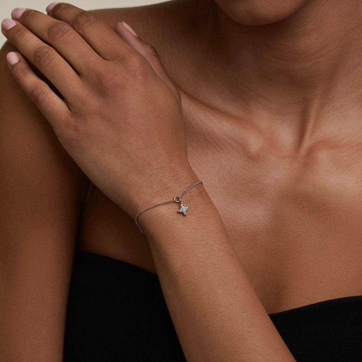 Pavé Cosmic Star Bracelet in Gold-Astrid & Miyu