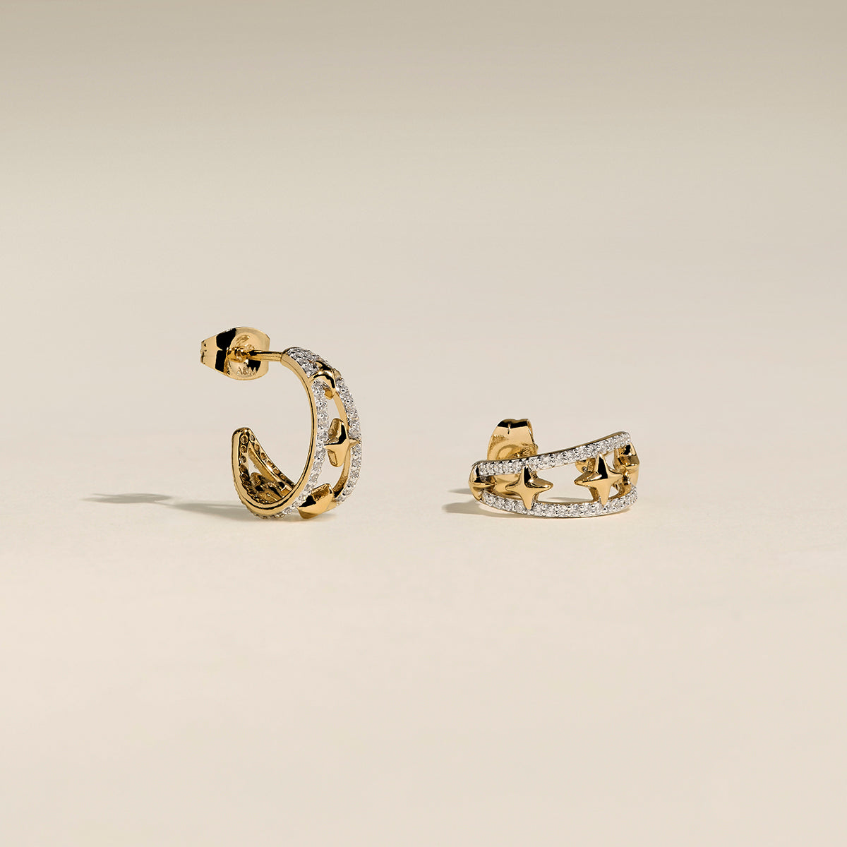 Illusion Crystal Cosmic Hoops in Gold-Astrid & Miyu