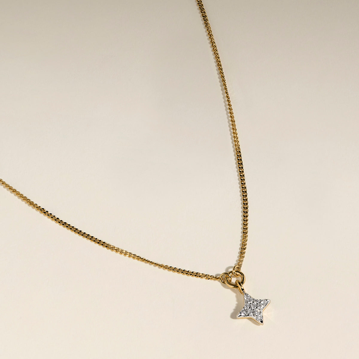 Pavé Cosmic Star Pendant Necklace in Gold-Astrid & Miyu