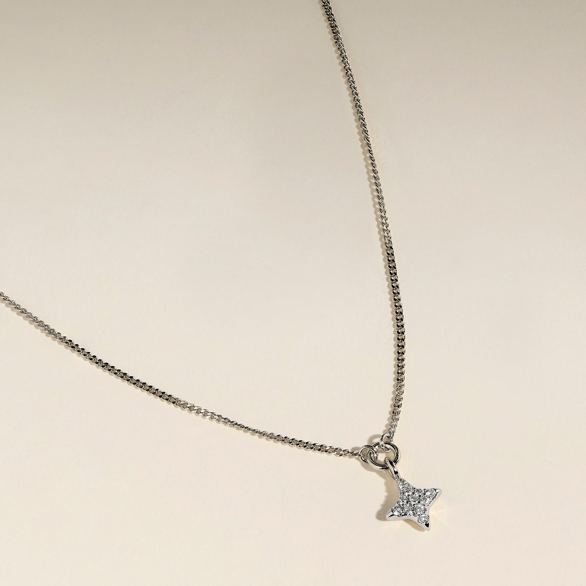 Pavé Cosmic Star Pendant Necklace in Silver-Astrid & Miyu