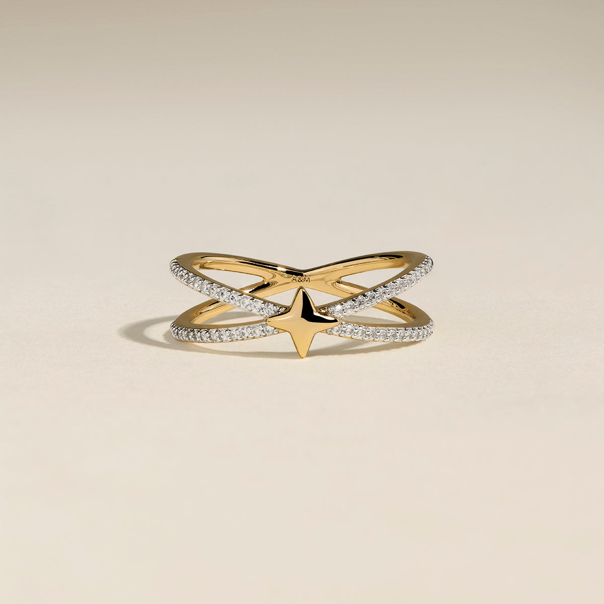 Illusion Crystal Cosmic Ring in Gold-Astrid & Miyu