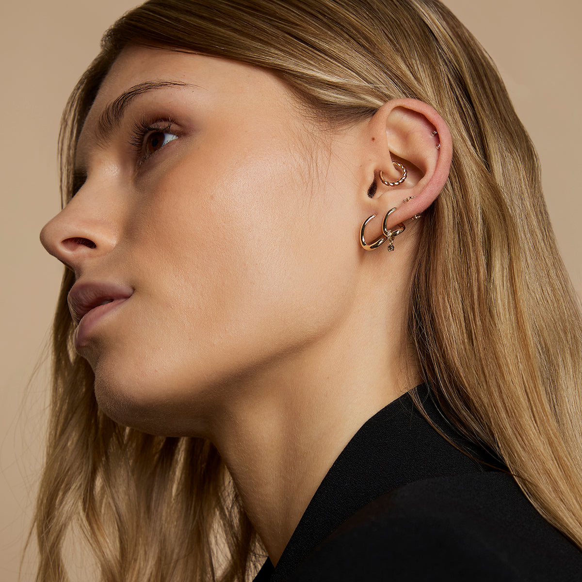 Rope Daith Ring in Solid Gold-Astrid & Miyu