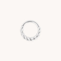 Rope Daith Ring in Solid White Gold-Astrid & Miyu