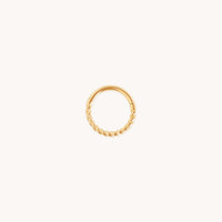 Twisted Rope Seamless Hoop in Solid Gold-Astrid & Miyu
