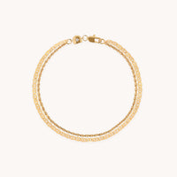 Illusion Double Chain Bracelet in Gold-Astrid & Miyu