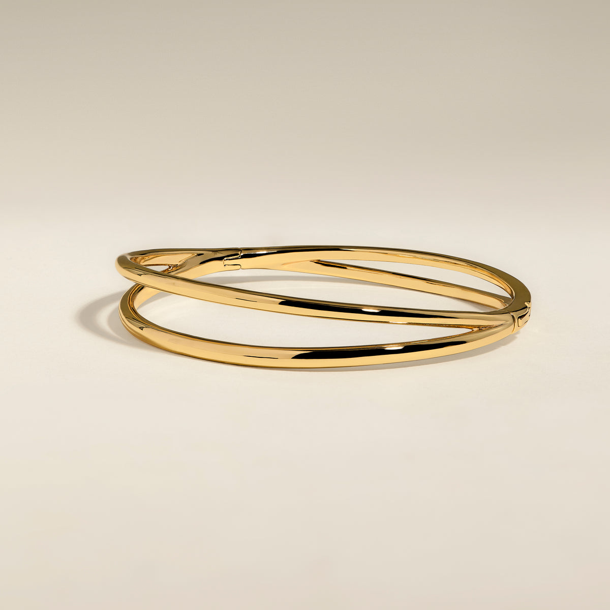 Crossover Illusion Bangle in Gold-Astrid & Miyu