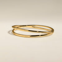 Crossover Illusion Bangle in Gold-Astrid & Miyu