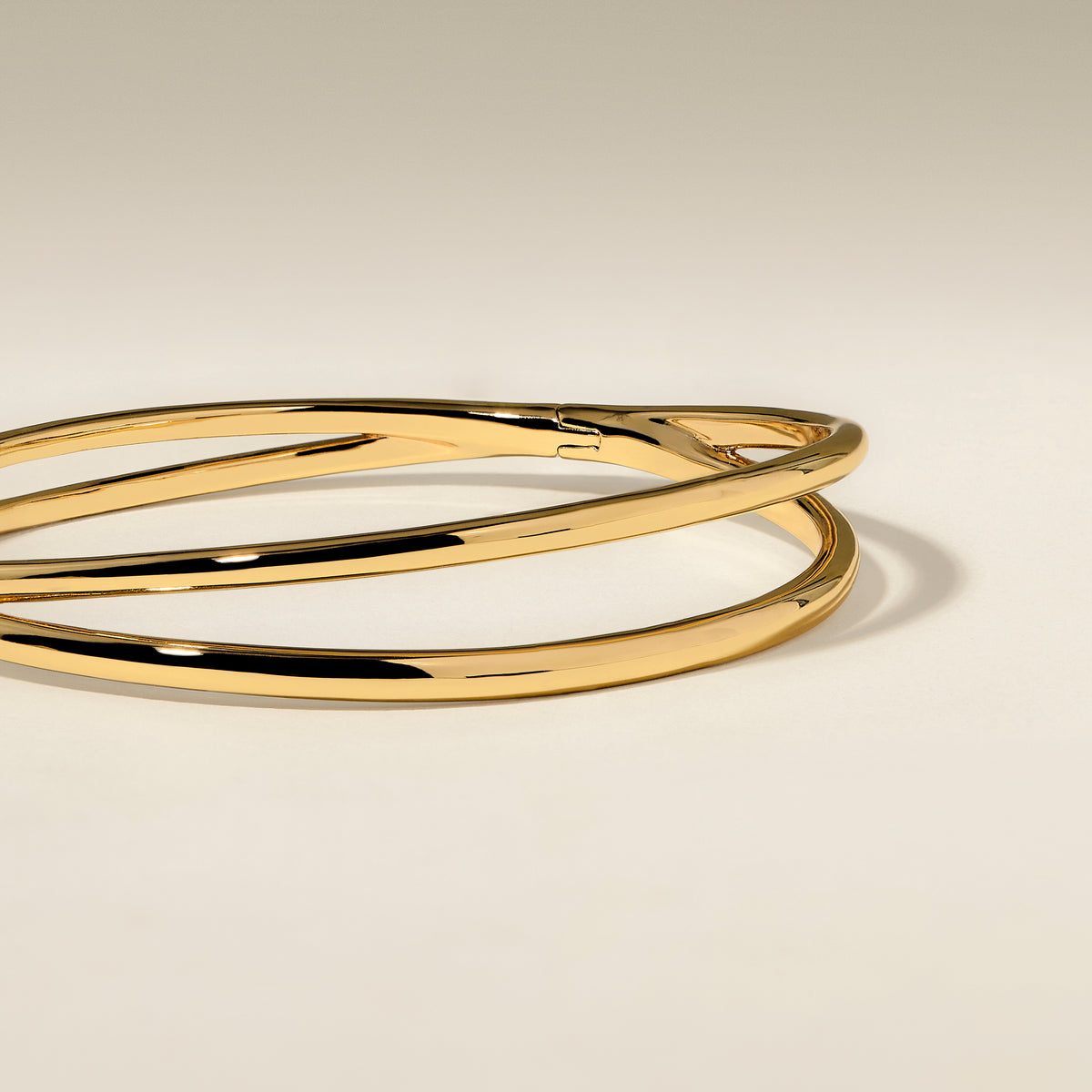Crossover Illusion Bangle in Gold-Astrid & Miyu