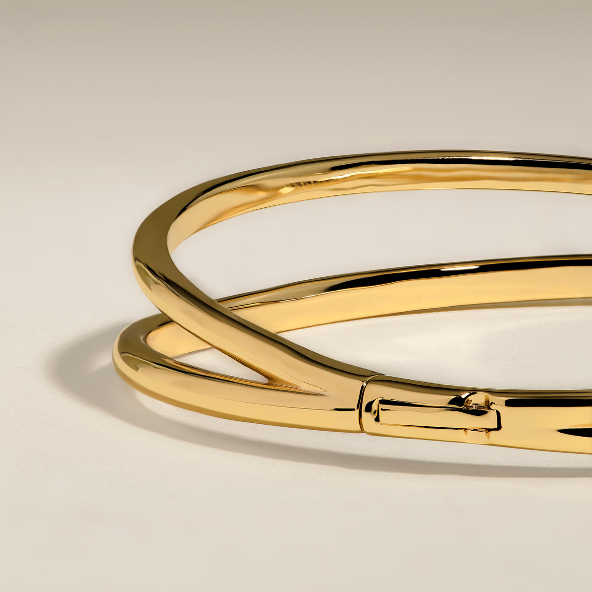 Crossover Illusion Bangle in Gold-Astrid & Miyu