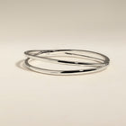 Crossover Illusion Bangle in Silver-Astrid & Miyu
