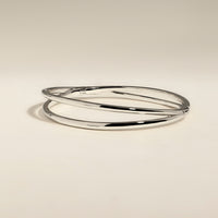Crossover Illusion Bangle in Silver-Astrid & Miyu