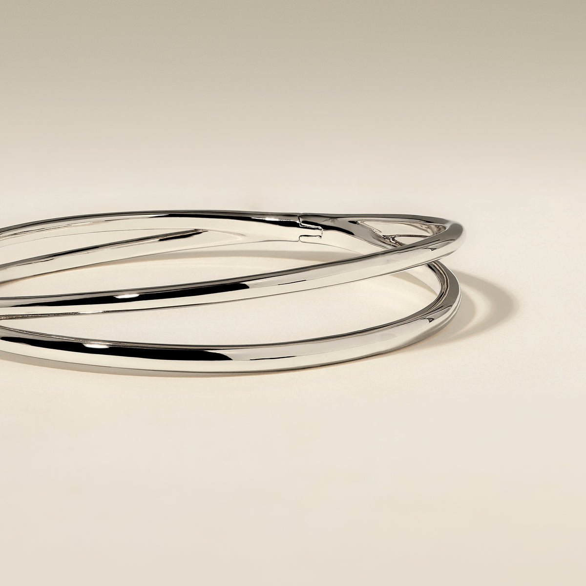Crossover Illusion Bangle in Silver-Astrid & Miyu