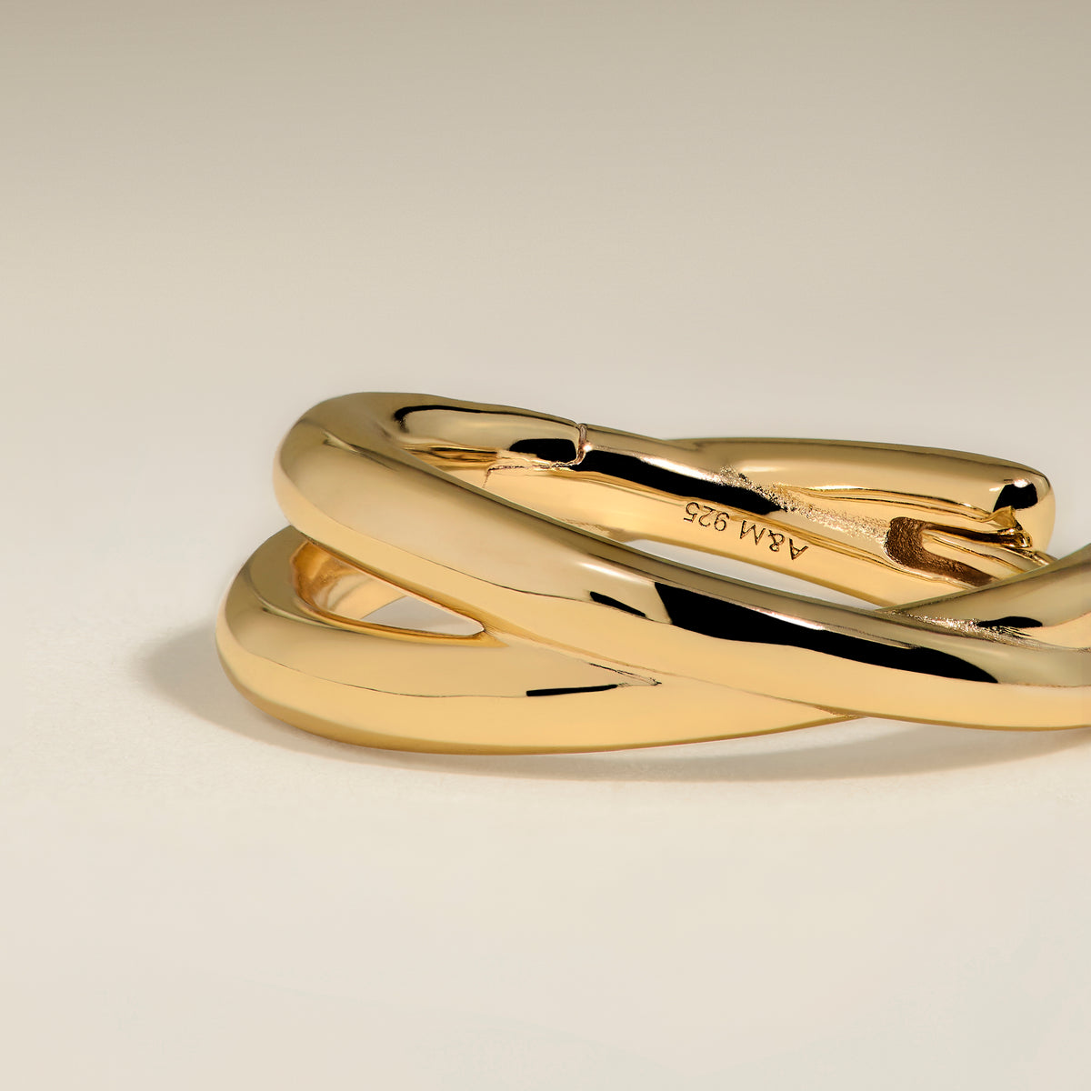Crossover Illusion Hoops in Gold-Astrid & Miyu